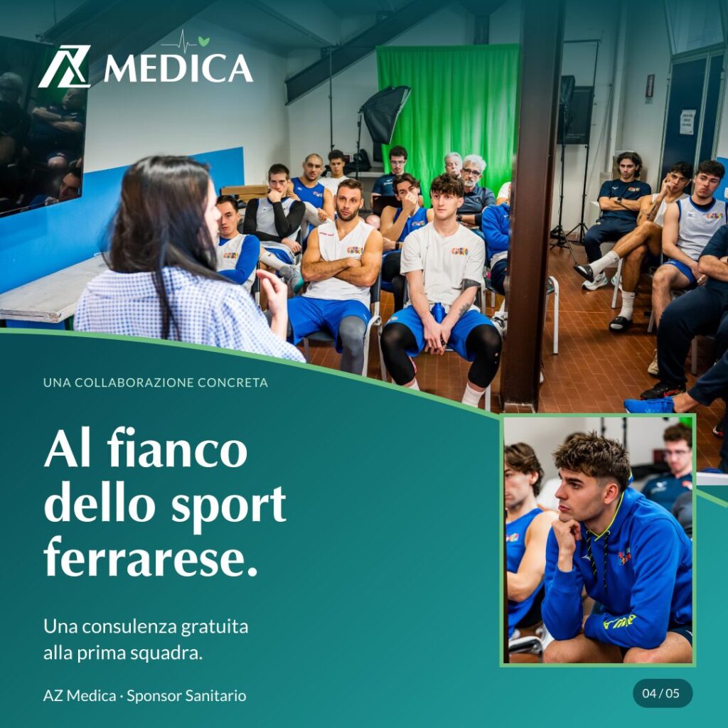 AZ Medica e Ferrara Basket: la salute fa squadra 4 AZ Medica, Sponsor Sanitario, al fianco dello sport ferrarese.